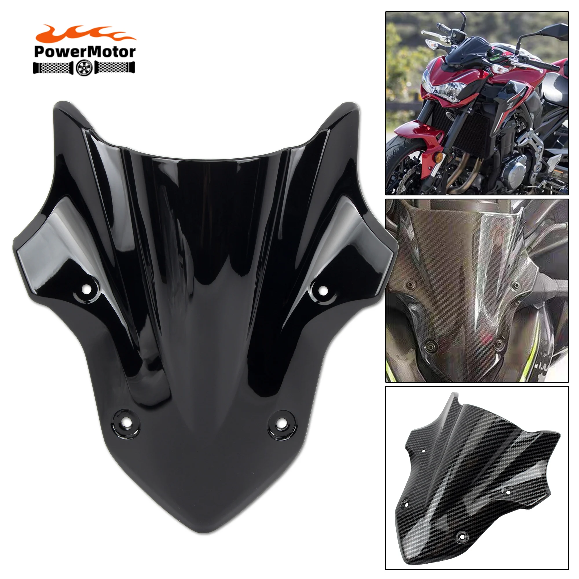 

2017 2018 2019 Motorcycle ABS Plastic Windshield Windscreen Wind Deflector For Kawasaki Z900 Motocross Accessories Enduro