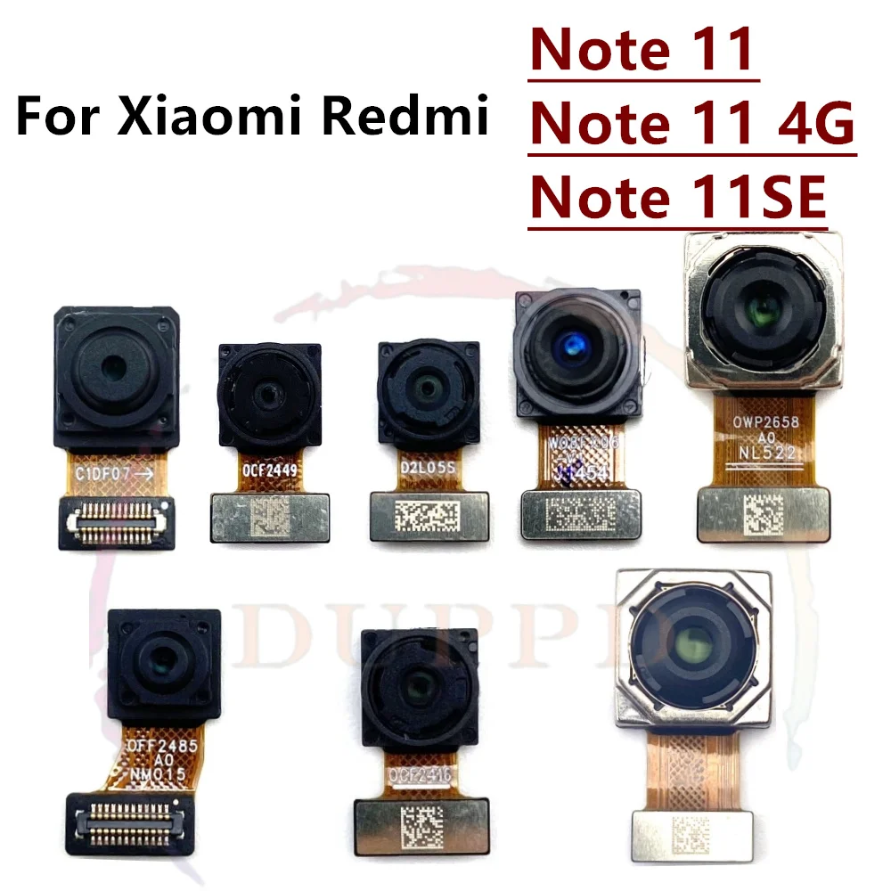 For Xiaomi Redmi Note 11 4G 11SE Rear Back Facing Camera Ultrawide+Depth+Macro Front Selfie Samll Camera Flex Cable Part