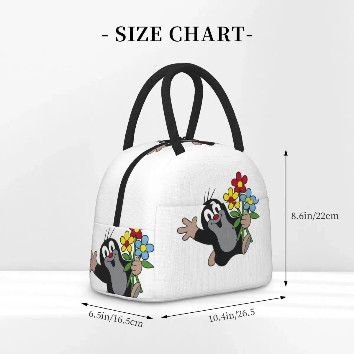 Mole Happy Krtek Insulated Lunch Bag for Women Children Leakproof Food Boxes Thermal Lunch Box Tote