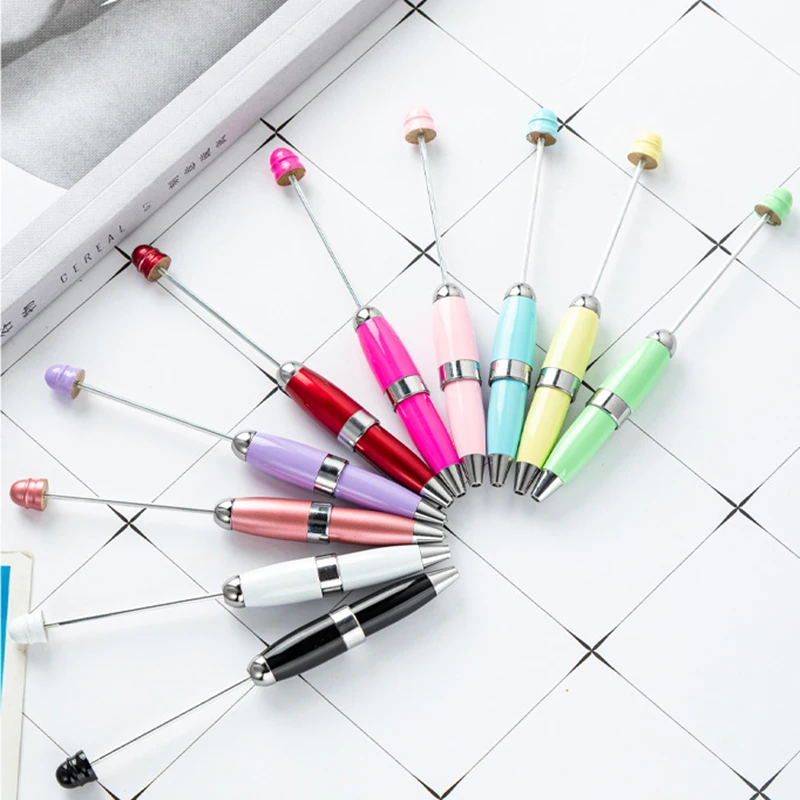 1Pcs DIY Mini Bead Ballpoint Pen Portable Pocket Pen Hotel Conference Gift Advertising Pens School Office Supplies Stationery