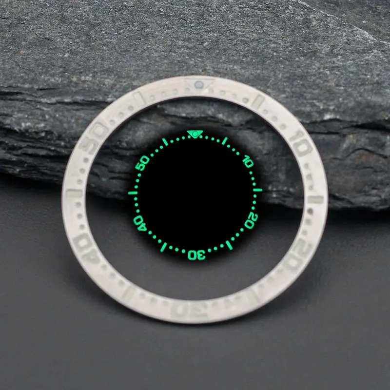 38mm Steel Bezel Insert C3 Green Luminous Watch Parts Fit Seiko SKX007 009 SRPD  Abalone Tuna Watch Case NH35 NH36 7S26 4r36 Mov