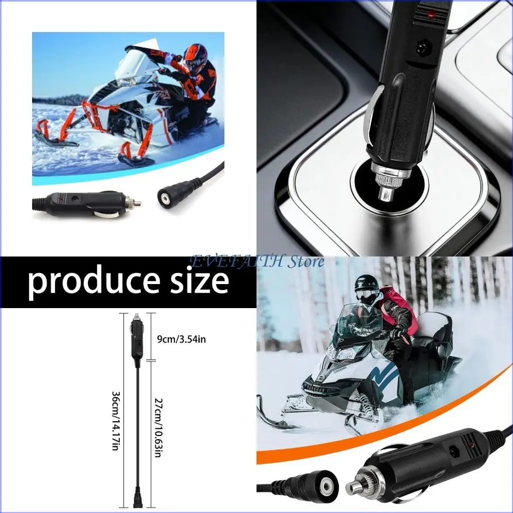 124B Heavy Duty Heated Helmet Cable For Snowmobile Gear And Motorcycle Face