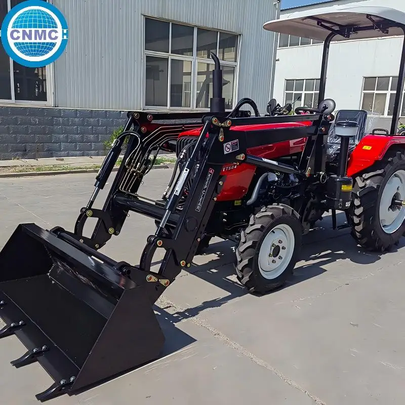 CNMC 4x4 Wheel Tractor High Efficiency 25HP Tractor With Bucket Customization Compact Type CE Certified Farm Use Made In China