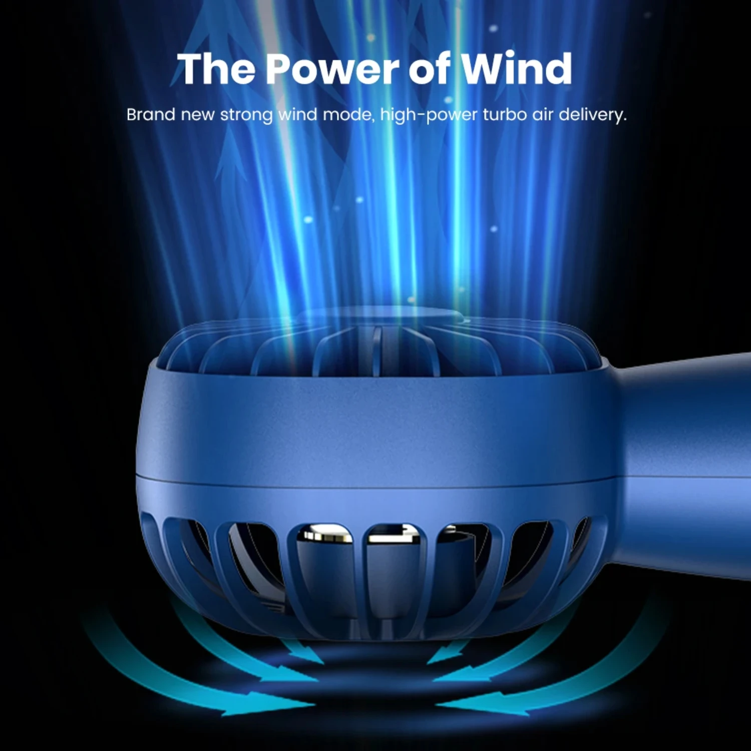 Mini ventilatore portatile da 1800 mAh, ventilatore USB Ventilatore portatile ricaricabile a 3 velocità Ventilatori per ciglia Forniture da campeggio per camera