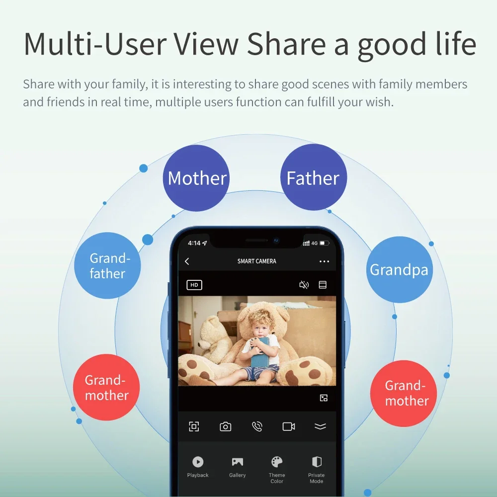 Tuya-Smart Home Surveillance Câmera IP, Monitor do Bebê Interior Sem Fio, Full Color, Visão Noturna IR, Rastreamento Automático, Wi-Fi, 3MP