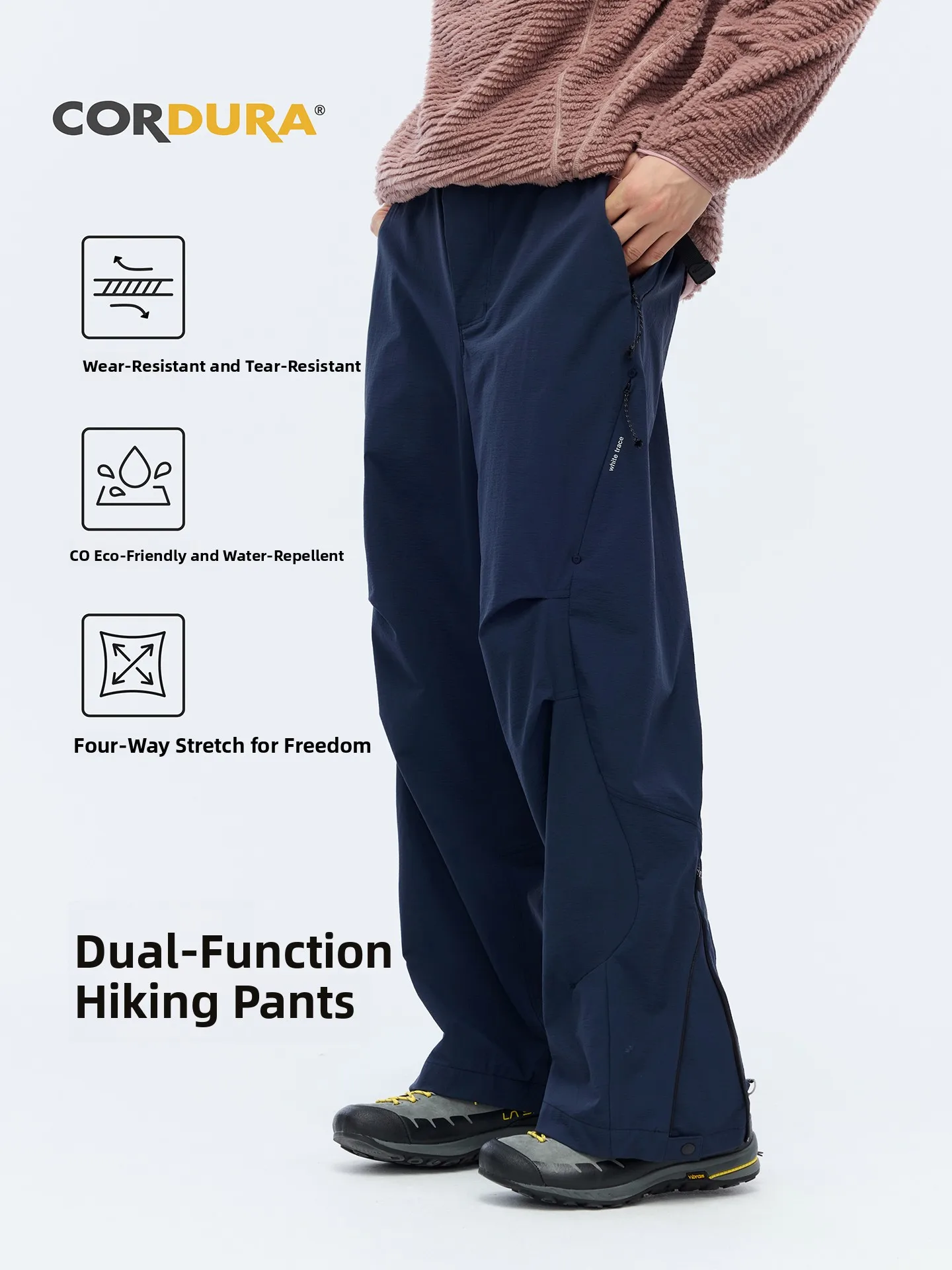 

Water-Resistant Casual Pants Straight Leg Loose Fit Hiking Soft Trousers Restick Kadoora Youth Nylon Casual Pants