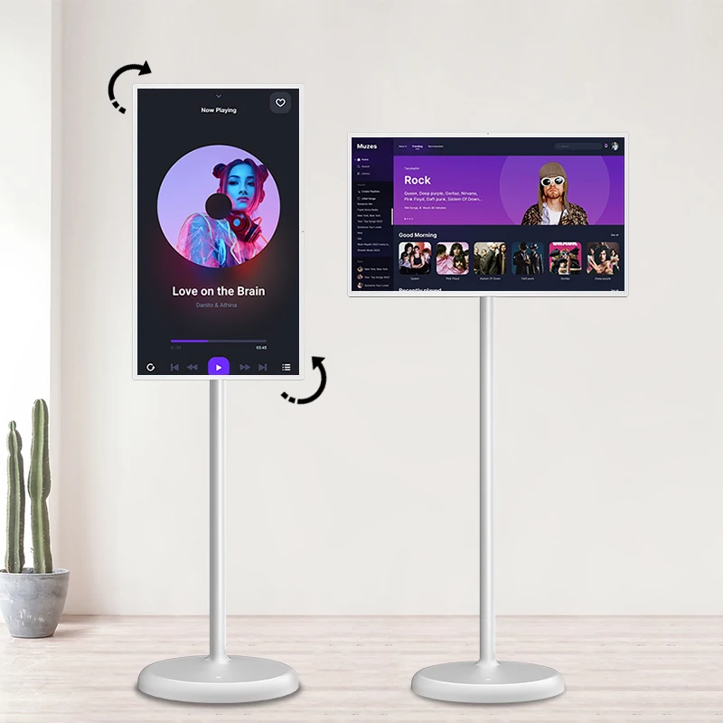 

32/21.5 Inch 1080p Follow by Me Movable Display Touch Screen Floor Standing Android Wireless Portable Smart Tv for Home