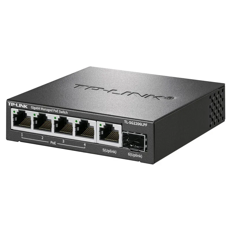 TP-LINK 6 ポート ギガビット PoE ネットワーク スイッチ プラグ アンド プレイ