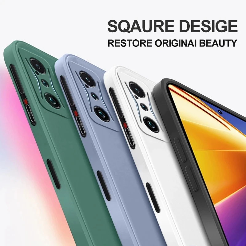 Poco F4 GT Poco F 4 GT PocoF4 GT Case Luxury Square Liquid Silicone Phone Case For Xiaomi Poco F4 GT Poco F 4 GT PocoF4 GT Cover