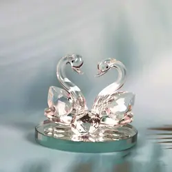 Romantic Crystal Swan Ornament Fashionable Animal Figurine Creative Diamond-encrusted Car Perfume Seat