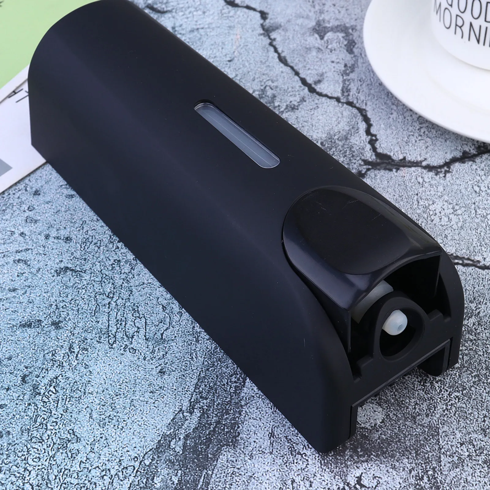 Home Bathroom Wall Soap Dispenser - 1Pcs Wall-Mounted Soap Dispenser Black Bathroom