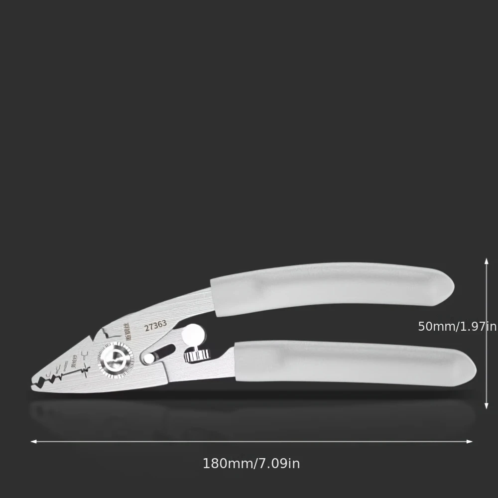 Professioneller Glasfaser-Abisolierer und -Schneider, 6-in-1 Multifunktionswerkzeug aus Edelstahl für Glasfaserkabel, Abisolierer für Beschichtungen – Detail 5