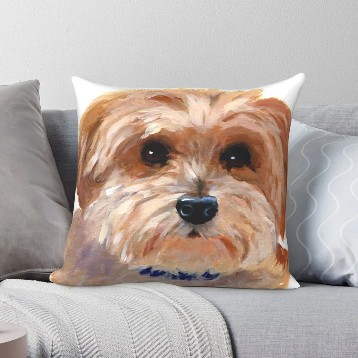 Desi My Havanese Square Pillowcase Polyester Linen Velvet Pattern Zip Decor Room Cushion Cover