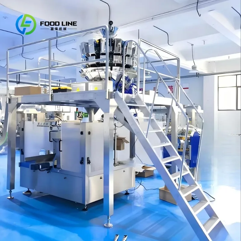 Customized Fully Automatic Packing Machine All‑in‑one Weighing Packaging Line for Popcorn Nuts Plastic Food Pouch Equipment