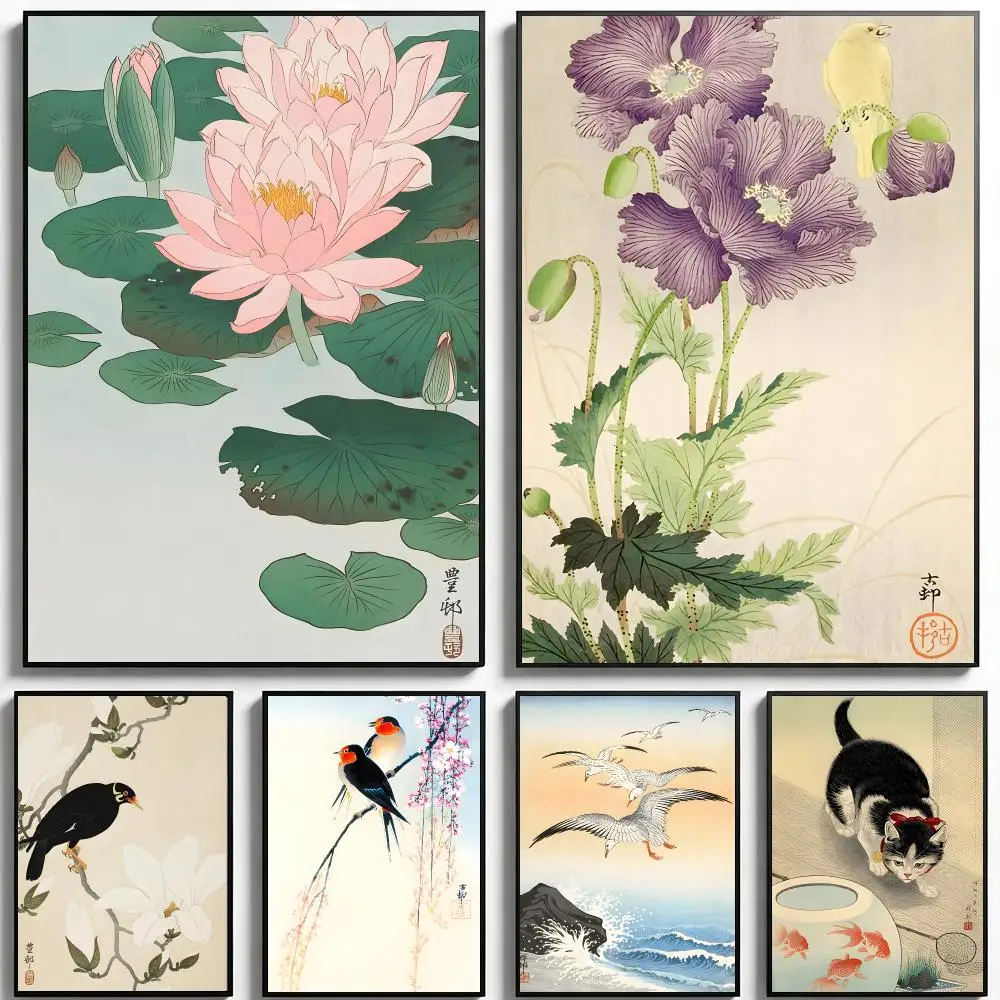 Artist Ohara Koson Poster Poster HD Printing Fresh Elegant Style Wall Art Home Decor For Living Room Bedroom Gift