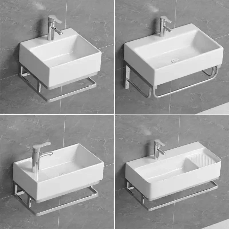 Wall Mounted Wash Basin Washbasin Small Wall Mounted Washbasin Small Bathroom Wall Mounted Ceramic Basin Flat Length Wash Basin