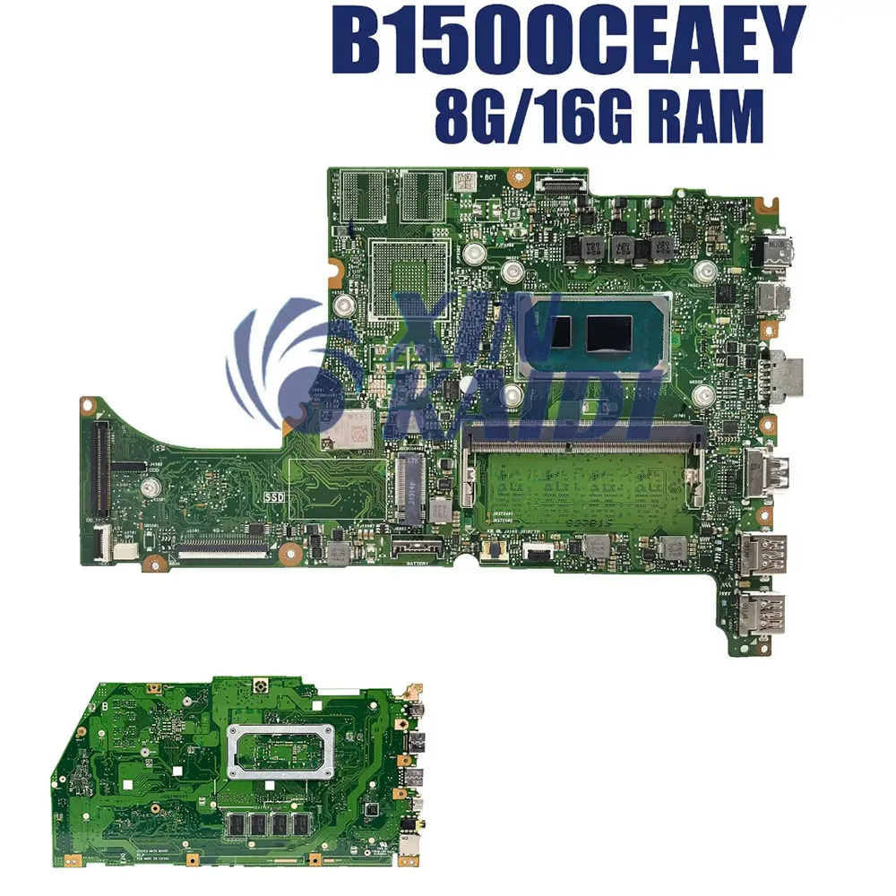 

Laptop Mainboard For ASUS B1500CEAEY B1500CEAE B1500C B1400C L1500C Computer Motherboard Wtih i3 i5 i7 11th Gen CPU 8G 16G RAM