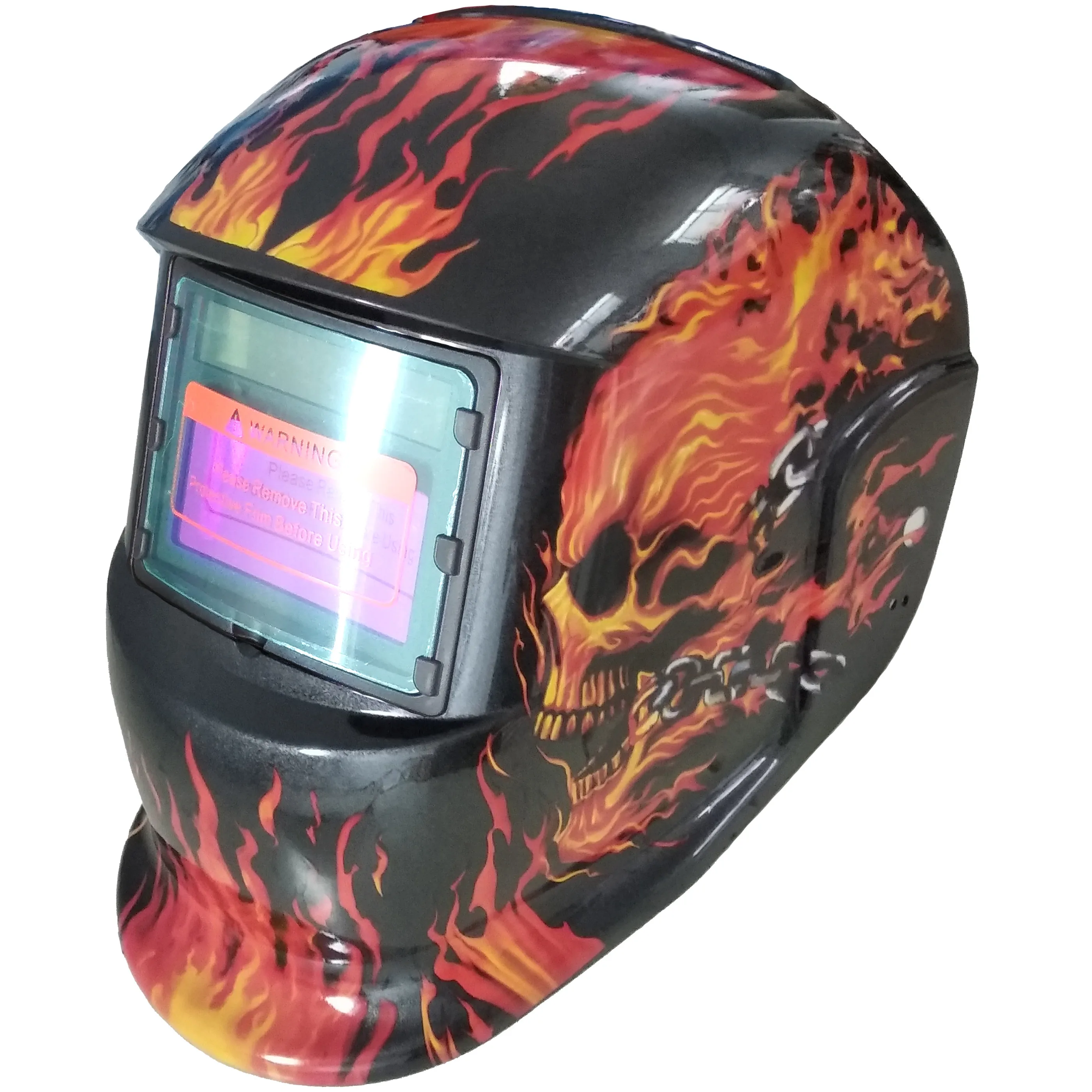 Cheap Auto Darkening Welding Helmet with Solar & Li Battery Power LED Light 1 Year Warranty