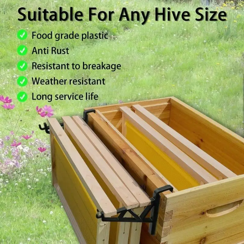6Pcs Bees Hives Frame Holder, Frame Perch Beekeeping Hives Stand for Honeys Harvest X3UC