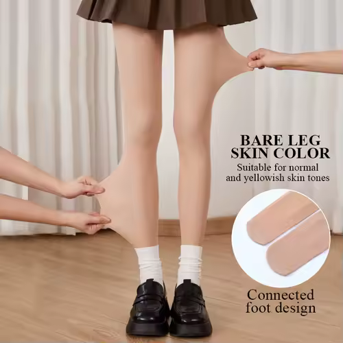 Kave Nude Leggings Winter Warm Double-layer Pile and Thicken Silk Stockings for Women Natural Autumn Flesh-colored Pantyhose - Image 8