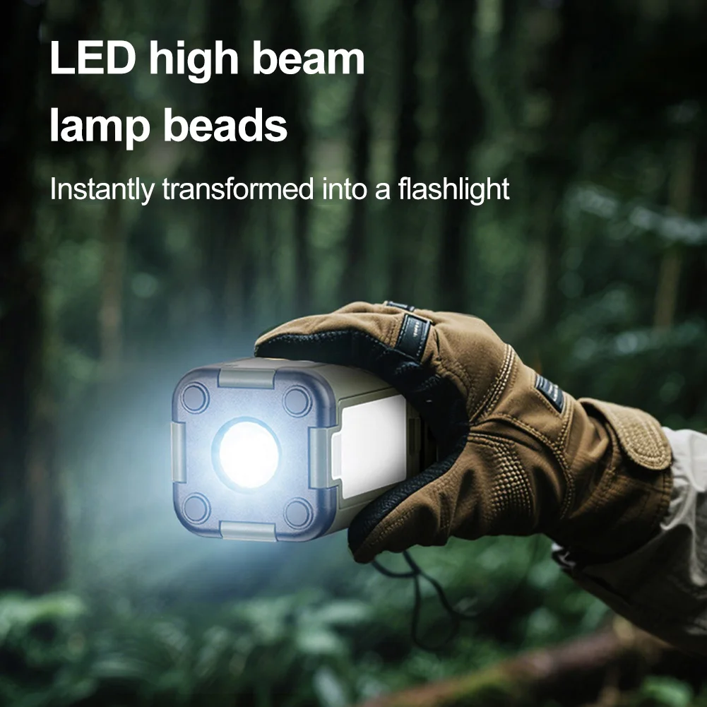 Solar Foldable Camping Light Rechargeable Camping Lantern Portable Flashlight for Emergency Camping Hiking