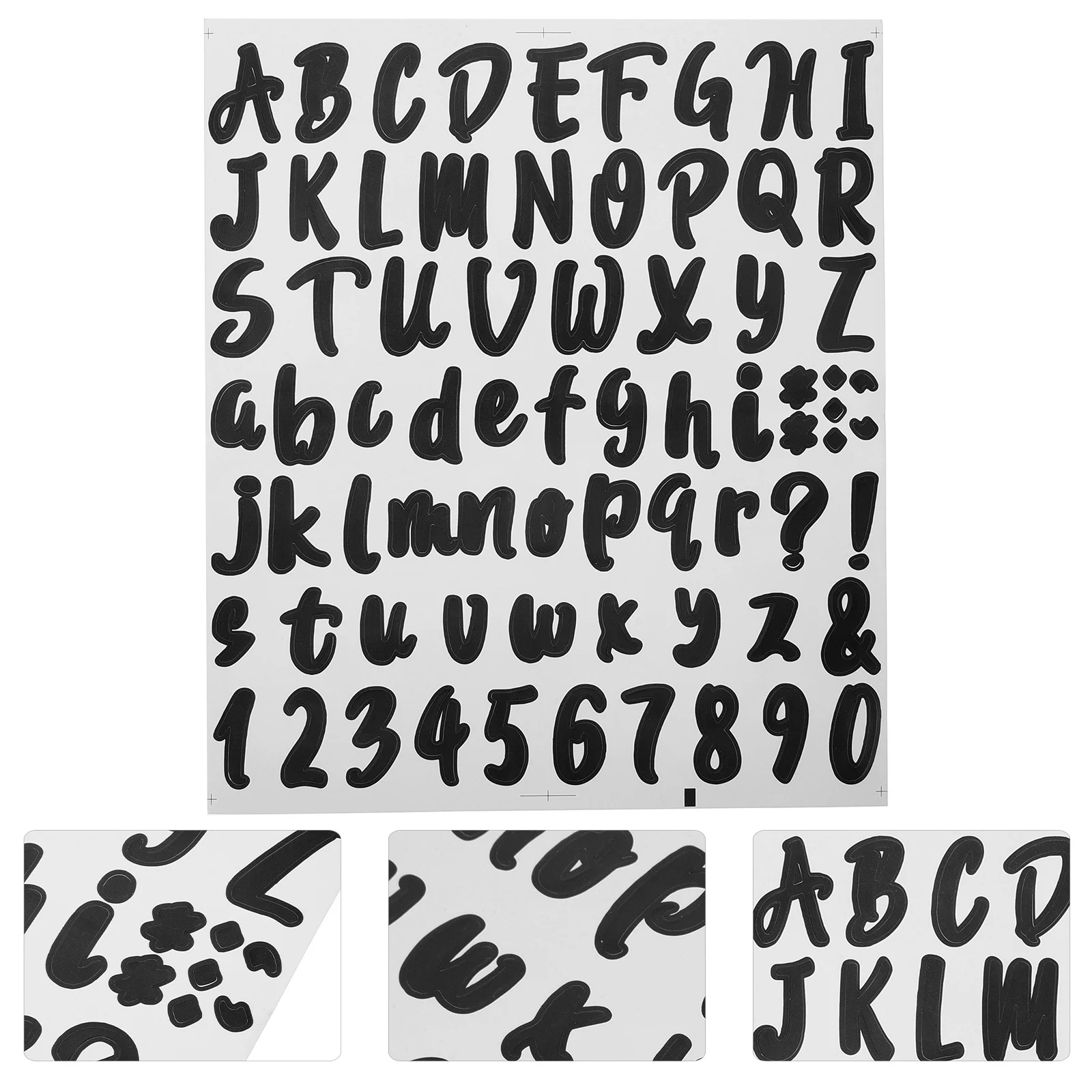 

8 Sheets Self-Adhesive Letter Number Stickers Black Waterproof Mailbox Numbers Large Clear Fade-Resistant Decals for Laptop