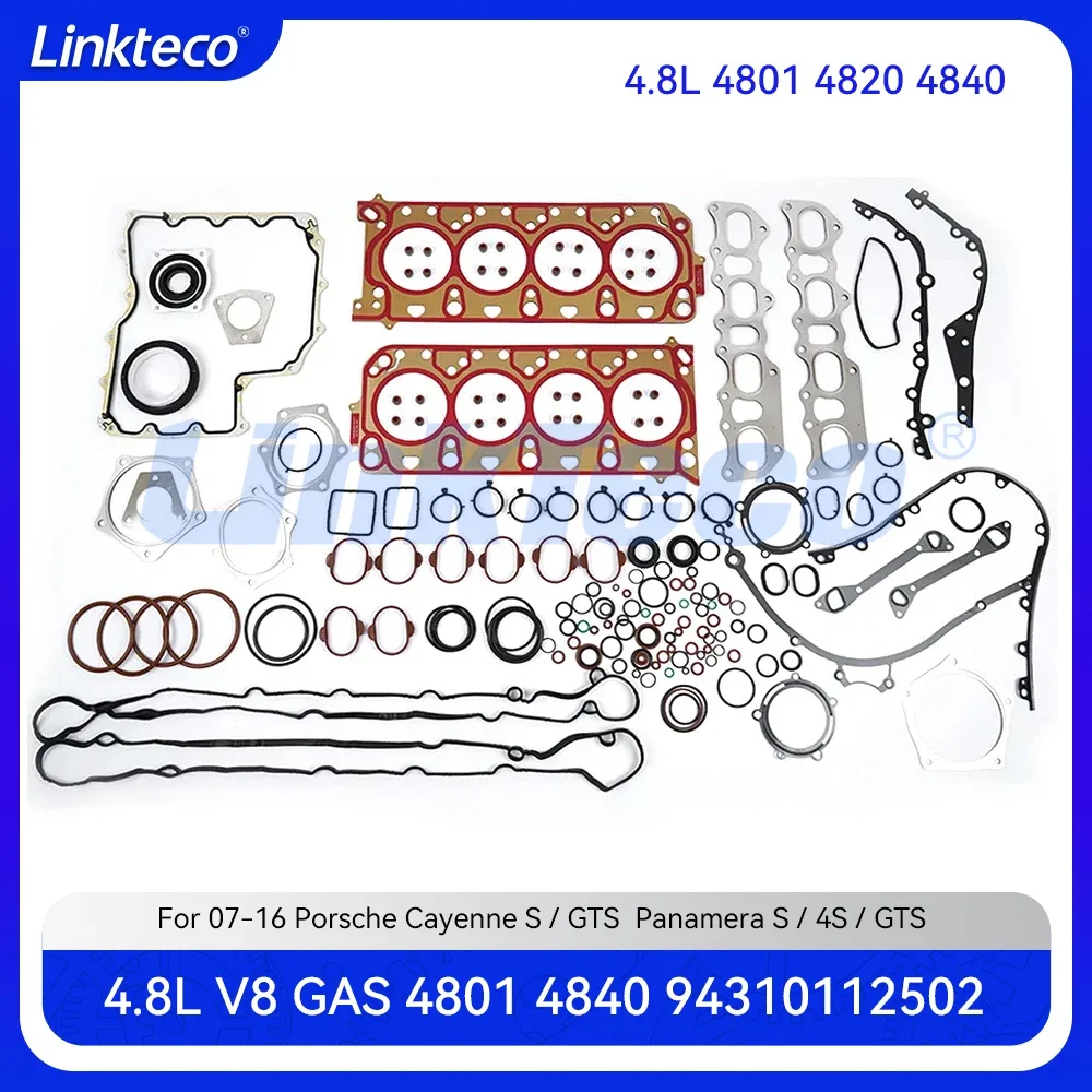 

Комплект полных прокладок головки блока цилиндров для ремонта двигателя Porsche Cayenne Panamera S 4S GTS Turbo 4.8L 4801 4820 4840 (2007-2016)
