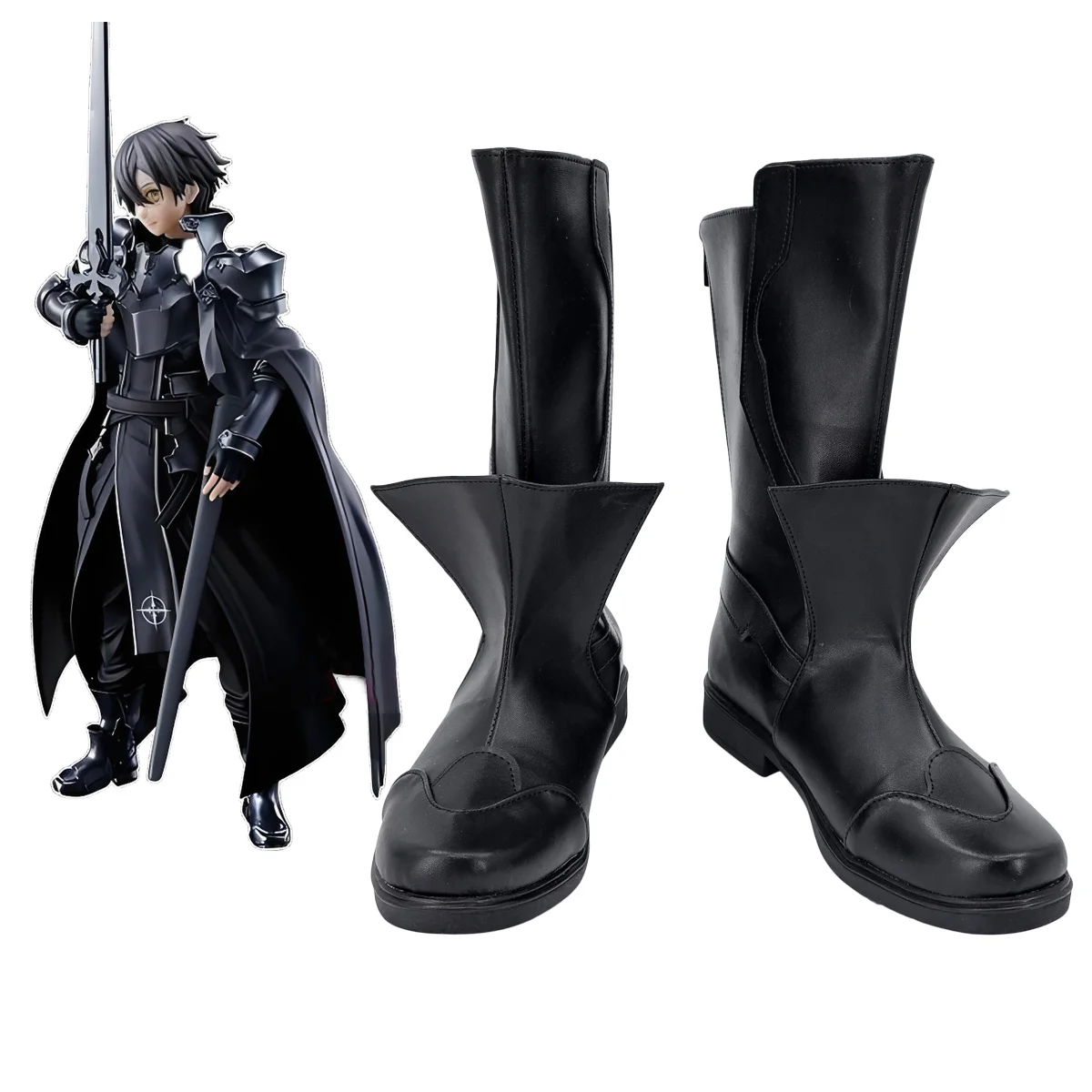 

Обувь для косплея Kirito Sword Art Online Integrity Knight Kazuto Kirigaya Сапоги на заказ Любой размер