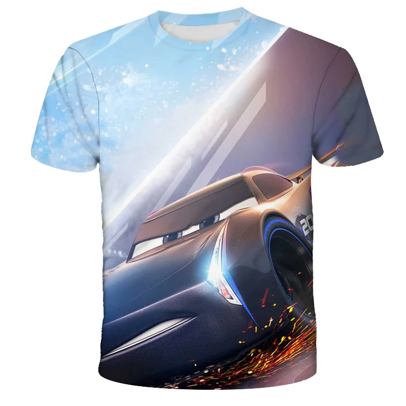 3-14Y Child T-shirt Sportswear Boys' Cars 3D Print T Shirts Loose Tshirt Anime Tee Children Cartoon Tops Summer Boy Short Sleeve