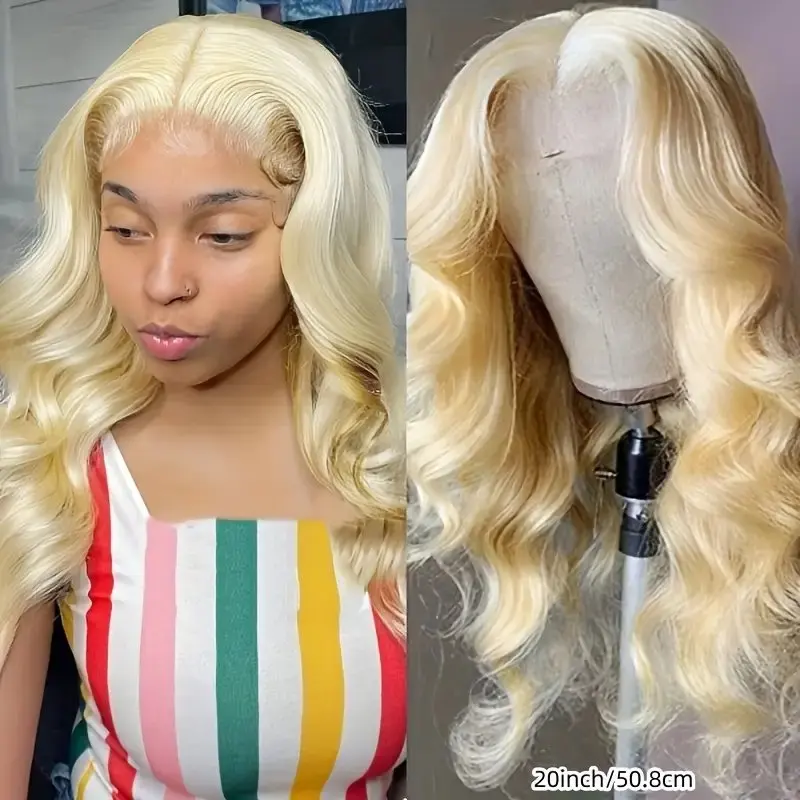 Rosabeauty Honey Blond 13x6 HD Body Wave Lace Frontal Wigs Human Hair Color 13x4 Transparent Lace Front Wig Glueless Prebleached