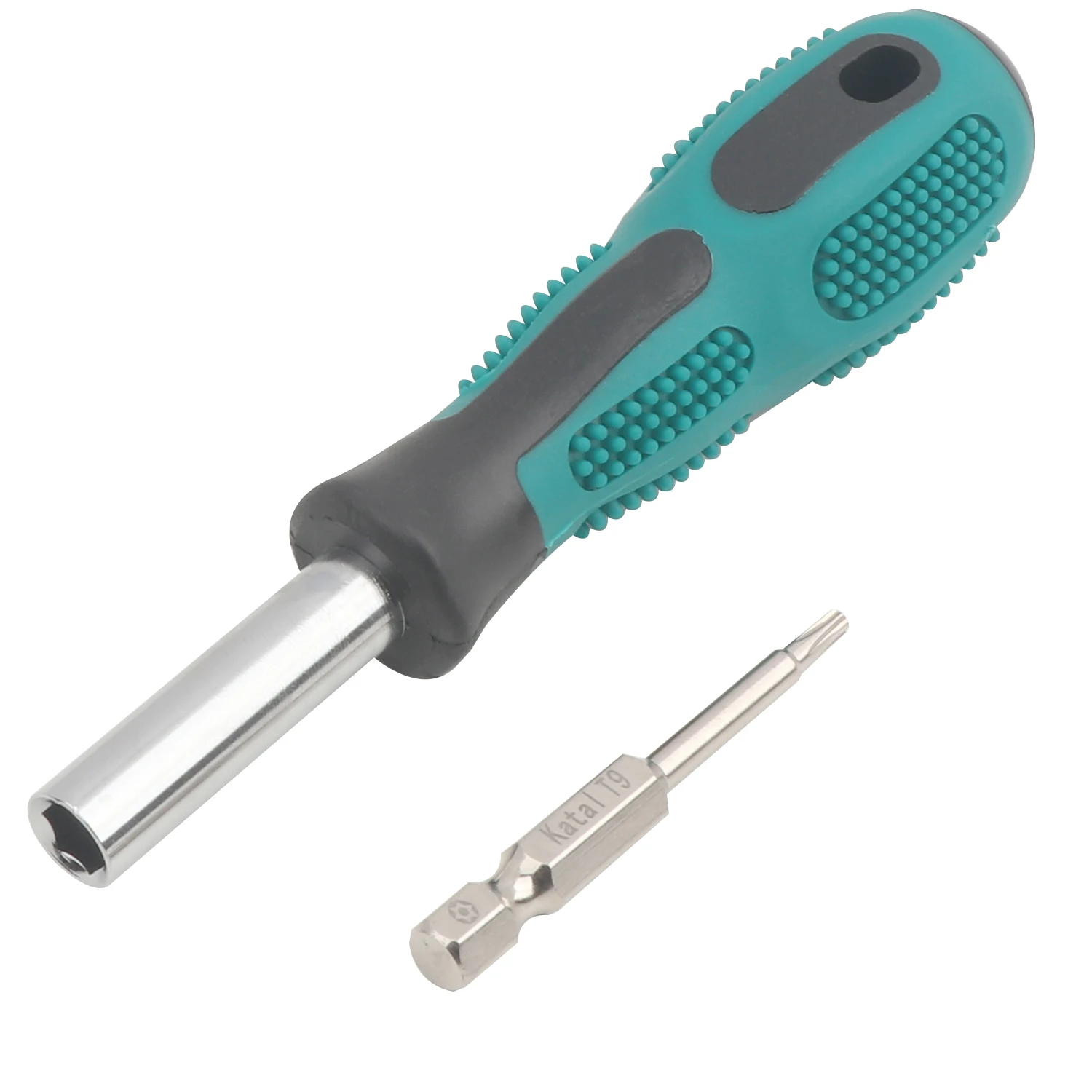 1/4 inch Hex Shank T9 TR9 Torx Security Screwdriver Bit S2 Steel Magnetic Bit with Rubber Handle Compatible with PS5 PS4 Repair