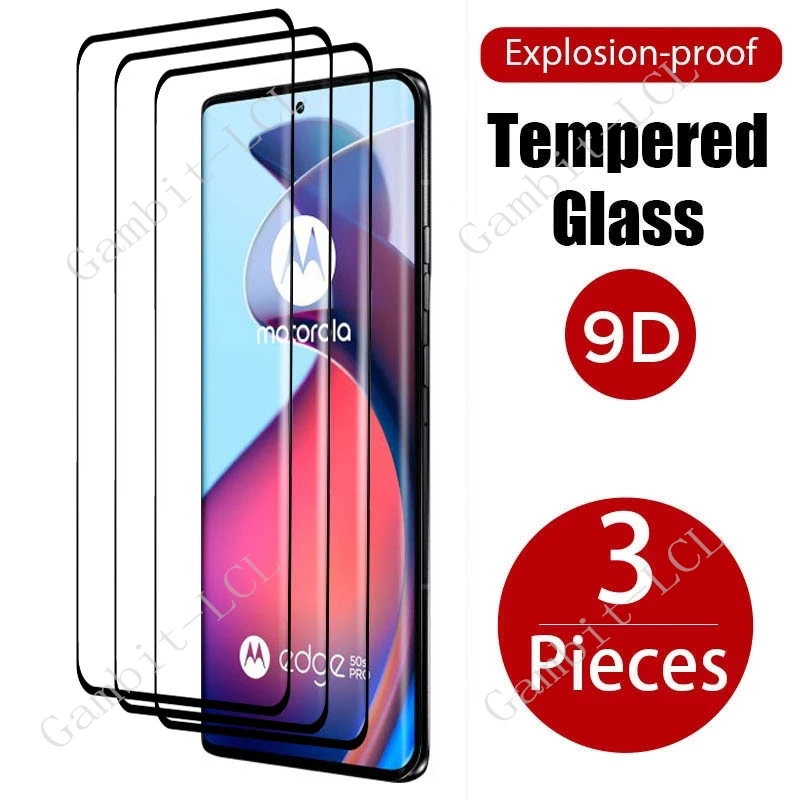3 قطعة 9H ثلاثية الأبعاد منحني كامل الزجاج المقسى لموتورولا حافة 50 برو على Edge50Pro 50S Edge50SPro 6.7 "واقي للشاشة غطاء الفيلم #1