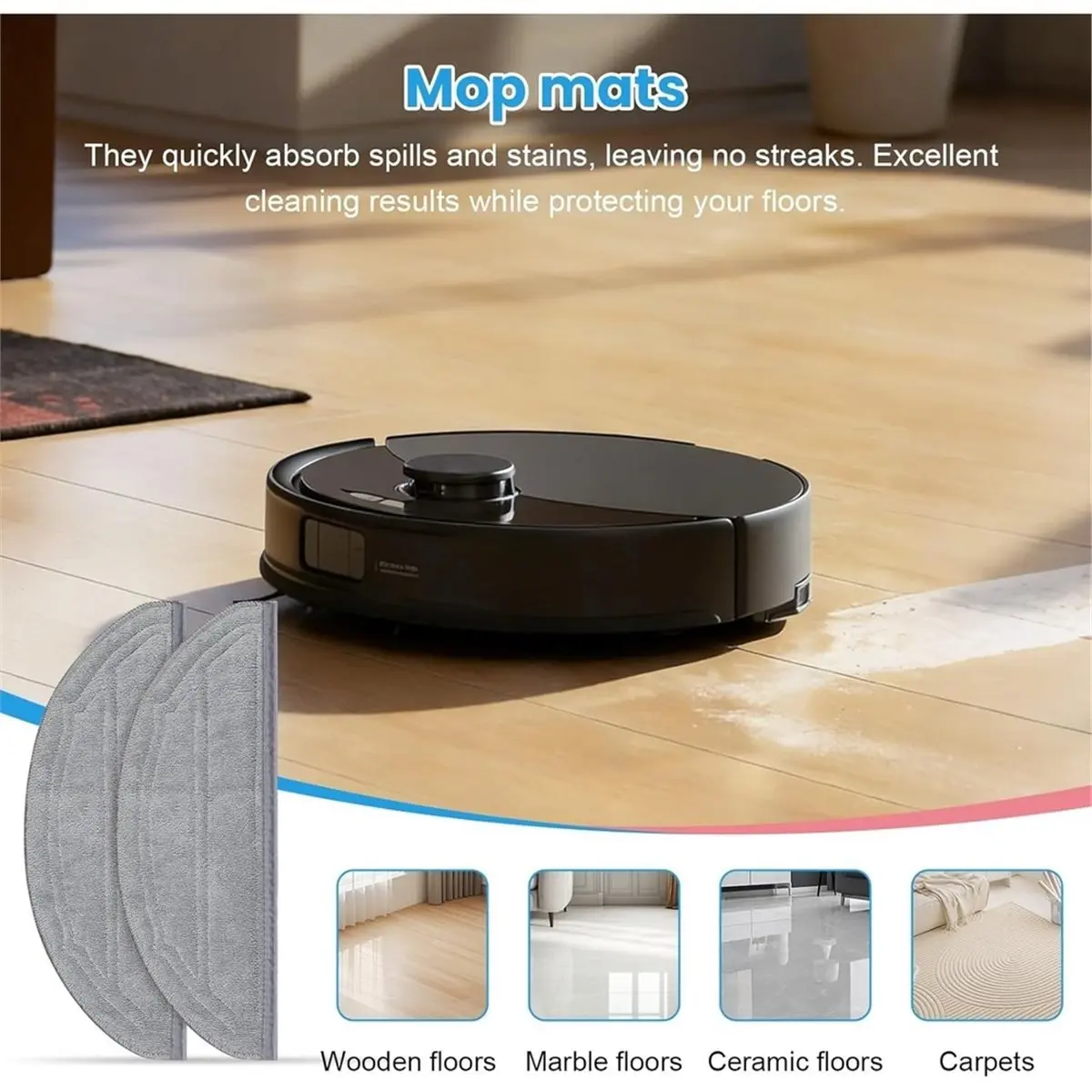 Accessories Kit for Q10 S5+ Robot Vacuum,Main Brush, Dust Bags Side Brushes, Mop Pads, HEPA Filters