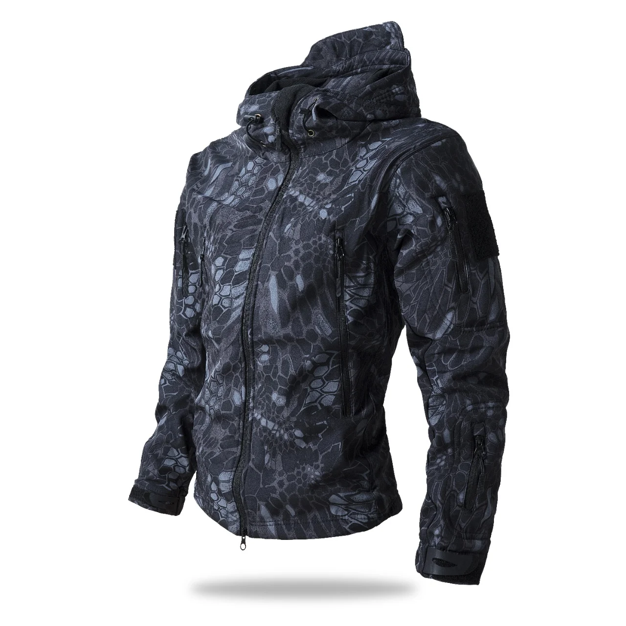 

Outdoor soft shell men's spring and autumn tactical waterproof jacket windproof mountaineering jacket hooded camouflage jacket