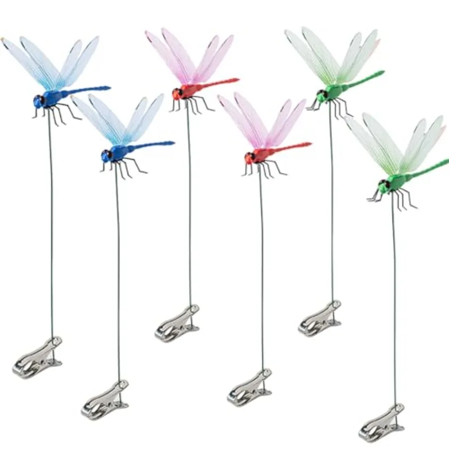 

Dragonfly Clip Bug Repe Llent, 3D Dragonfly Garden Stakes Decor Humming Bird Stakes, Realistic Dragonfly Garden Insert Plaque Y
