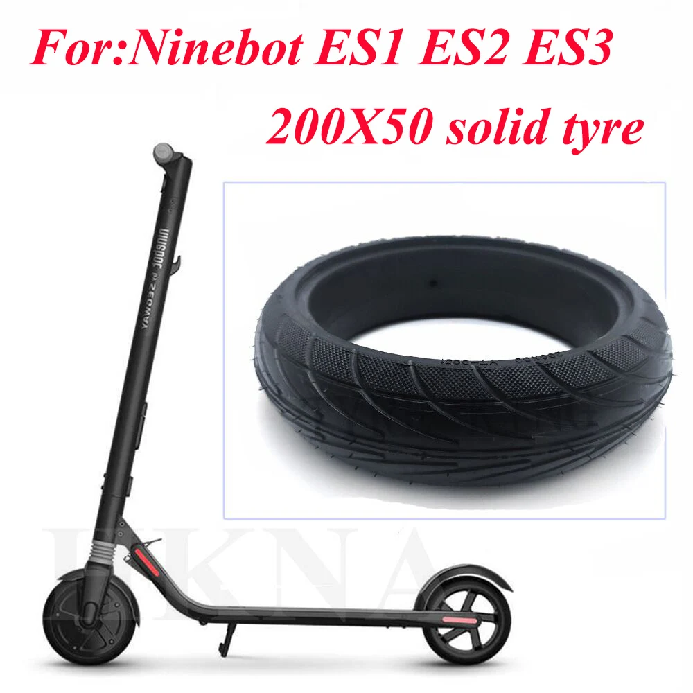 200x50 Solid Explosion-Proof Tire for Xiaomi Ninebot Segway ES1 ES2 ES3 ES4 Electric Scooter 8x2 Tubeless Tyre Accessories