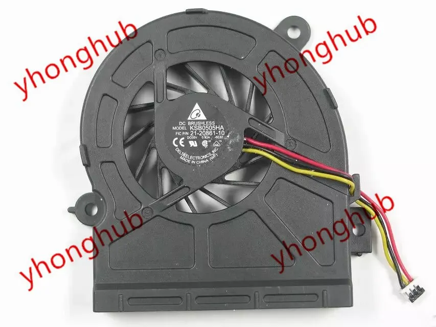 Delta Electronics KSB0505HA 6E82 DC 5V 0.45A Cooling Fan 3-wire