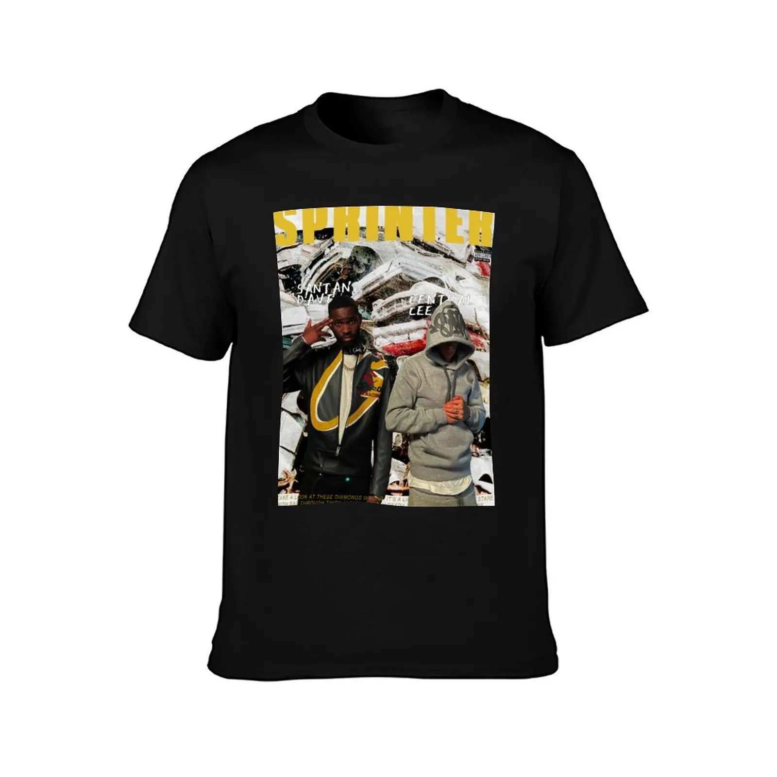 Central Cee and Santan Dave T-Shirt Summer Casual Cotton Tee Oversized Streetwear Tops Vintage Graphic Print 100% Cotton