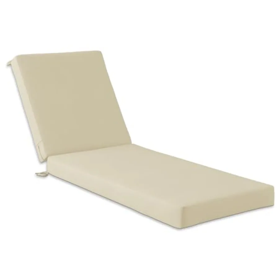 Cojín para sillón al aire libre, cojines para muebles de Patio, tela doble impermeable para piscina, 72x2,5x3,5 pulgadas, 1PK Bei