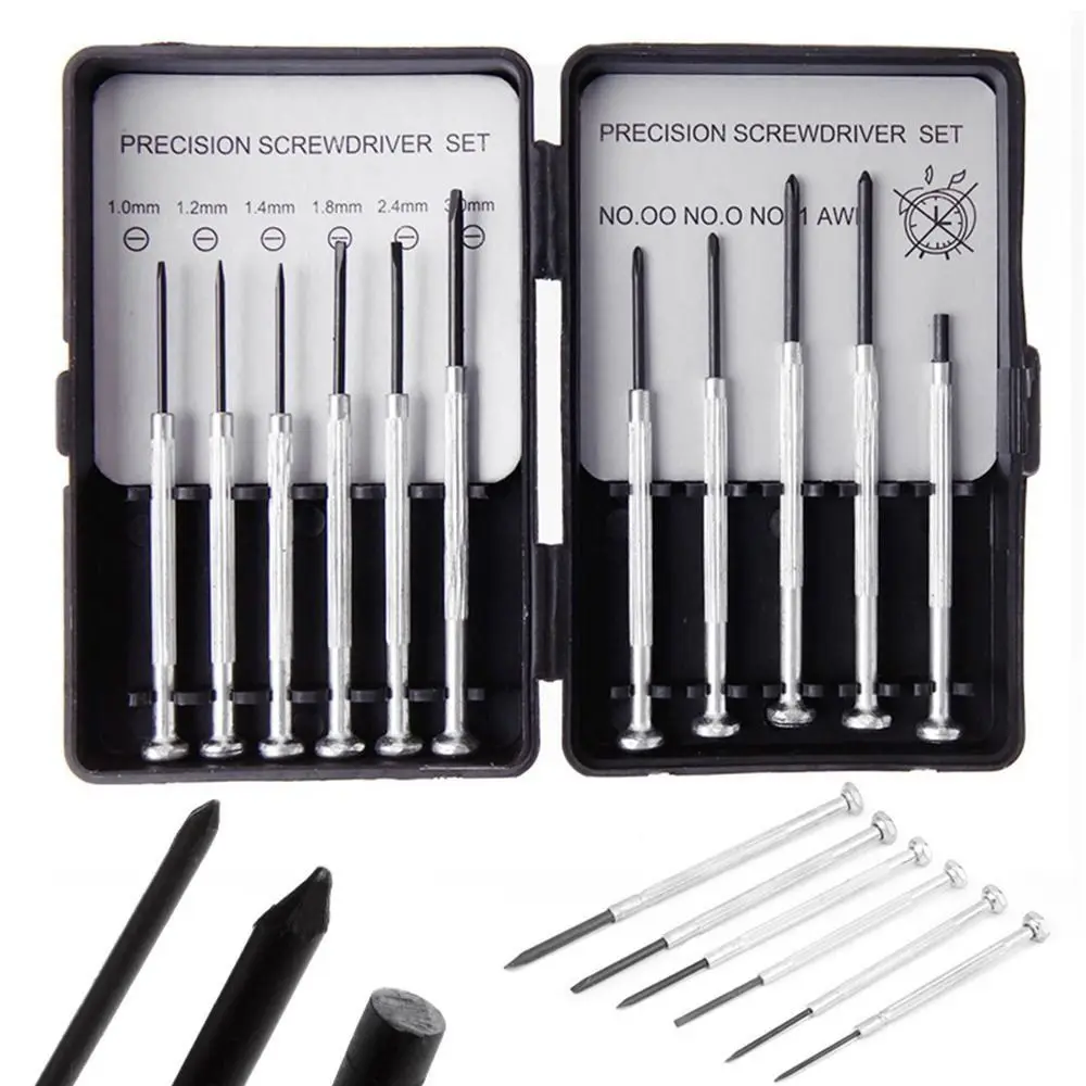

11Pcs/set Steel Micro Precision Screwdriver Set Clock/Watch Small Cross Mini Watchmakers Tools Portable Disassembly Equipment