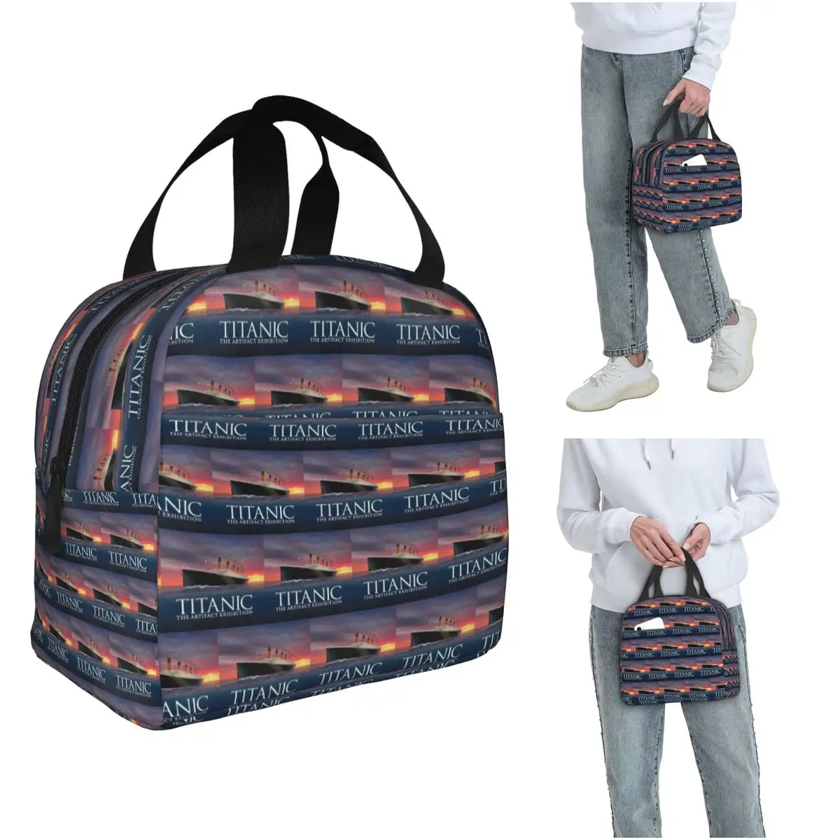 

Titanic Romantic Movie Insulated Lunch Bag for Women Office Cooler Thermal Food Box Tote Portable Lunch Boxes Container