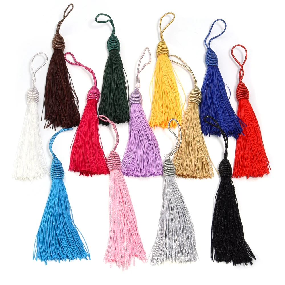 

10pcs/lot Hanging Rope Silk Tassel Fringe For DIY Key Chain Earring Hooks Pendant Jewelry Making Finding Supplie Accessories