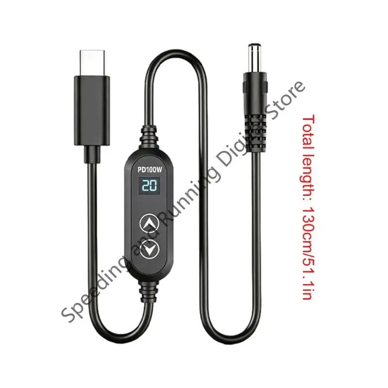 ​USB C PD to DC5.5x2.5mm 5.5x2.1mm Power Cable Type C Fast Charging Cord 5V/9V/12V/15V/20V Converter Cable for Router