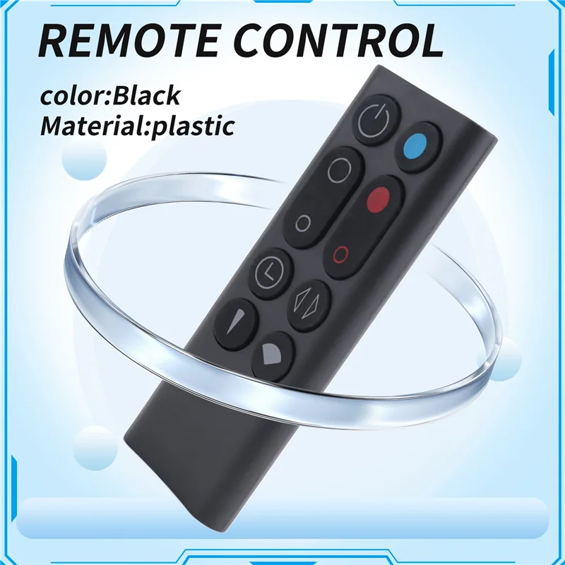 Цельный очиститель воздуха безлистный вентилятор с дистанционным управлением, подходит для Dyson AM09 HP00 HP01 Black-A58E