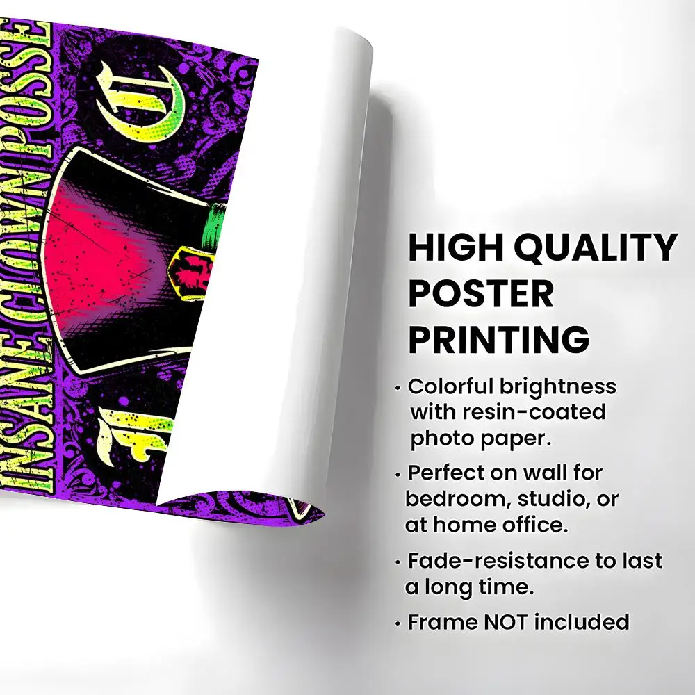 Pattern Crazy Clown Groups Poster Self-adhesive Art Waterproof Paper Sticker Coffee House Bar Room Wall Decor