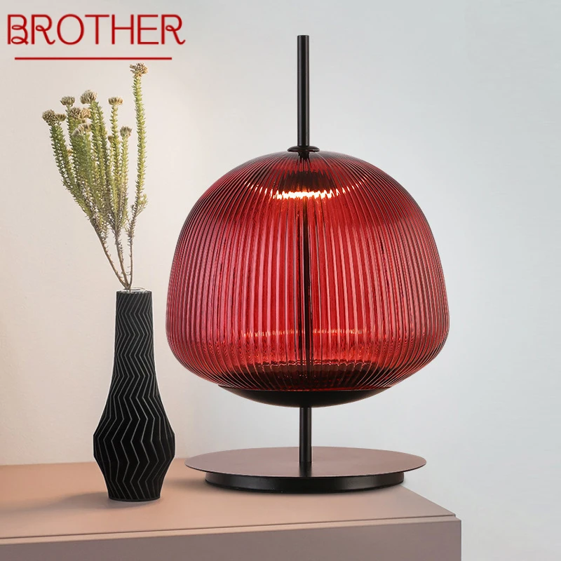 

BROTHER Contemporary GlassTable Lamp Nordic Fashionable Living Room Bedroom Personality Creative LED Decoration Desk Light