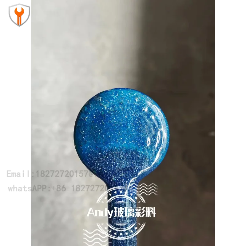 Acadian Color changing Flash Blue Glass Rod Heat resistant Lamp Workcolor Material Blowing Glass DIY Handmade Glass