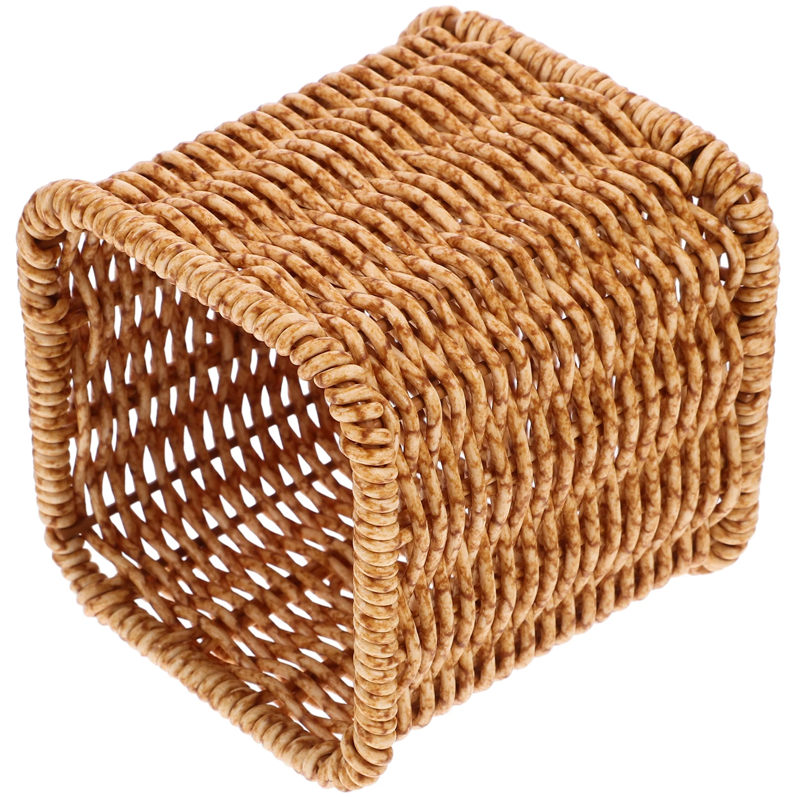 

Rattan Style Pen Holder Plastic Woven Pencil Cup Desk Organizer Stationery Storage Box Color Makeup Brush Bucket