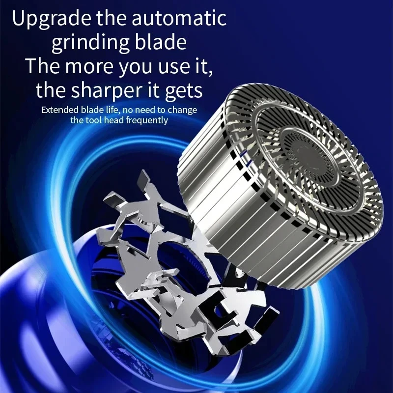 Portable USB Rechargeable Fast Electric Shaver Beard Trimmer Waterproof Washable Smart Power Display for Home Travel