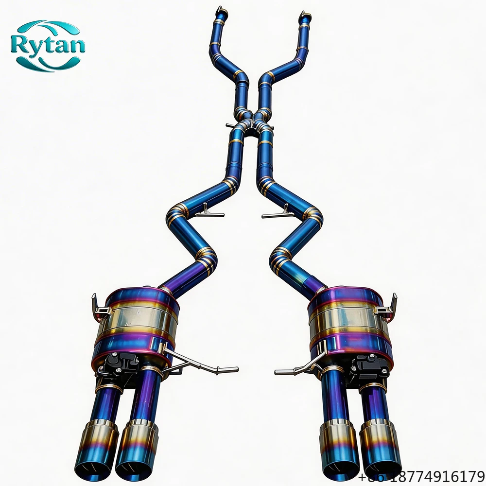 

Exhaust Pipe Exhaust Valved Titanium Blue Valvetronic Exhaust System Catback for 2009-2013 M3 E92 E90 E93 4.0 V8